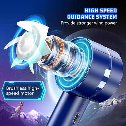 2pcs portable handheld fan personal fan portable neck fan small rechargeable - Image 3
