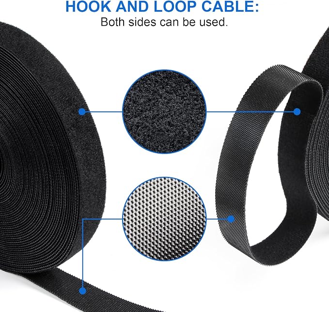 OneLeaf 2 Pack Fastening Cable Management Roll, Free Cutting Cable Straps - Image 4