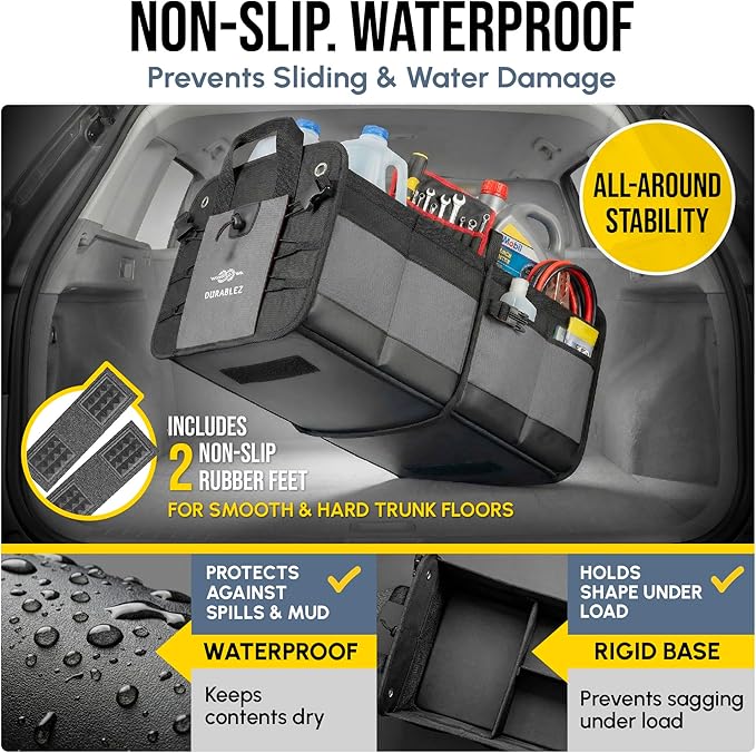 Modular 4-Section XL Trunk Organizer – Car Storage - Image 6