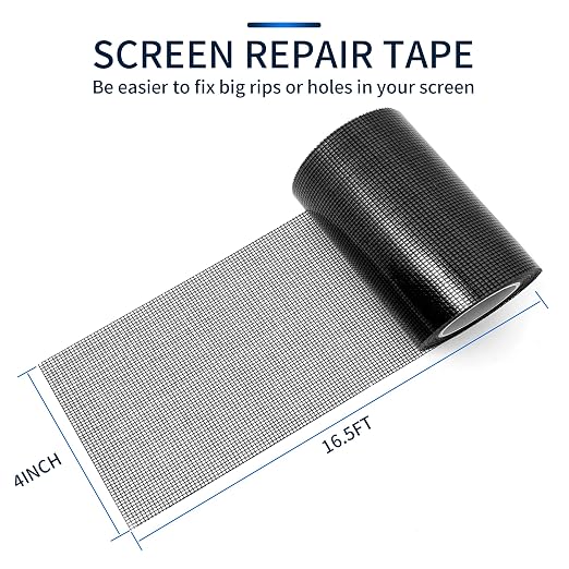 SANKEMU Screen Repair Tape, Extra Wide 16FT, Adhesive & Waterproof, Fiberglass - Image 3
