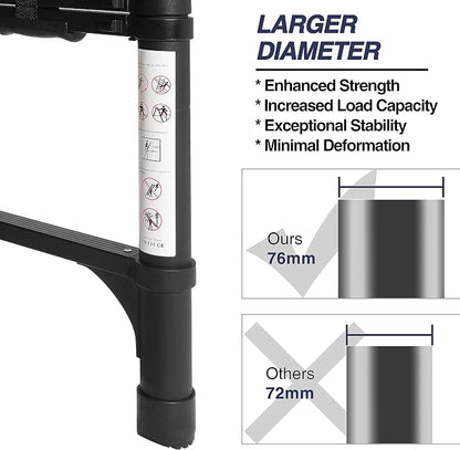 BOCOM 12.5 FT Aluminum Telescoping Ladder, Lightweight Multi-Purpose - Image 2