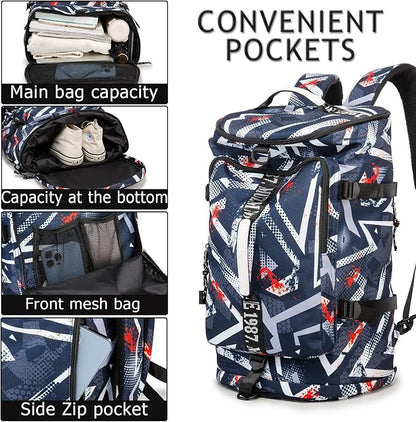 Gym Duffle Bag Waterproof black Laptop Backpack Suitable - Image 4