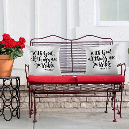 Swono Home Decorative Throw Pillow Covers Bible Quote, Hope - Image 4