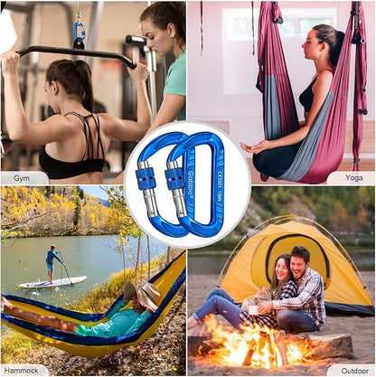 Gabbro Carabiner Clips Heavy Duty 12kN, Wiregate Aluminum Lightweight Caribeener - Image 7