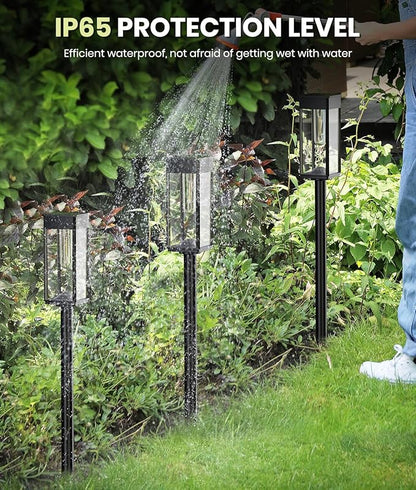 NEWMESSI 8 Pack Bright Solar Pathway Lights, IP65 Waterproof Outdoor Garden - Image 4