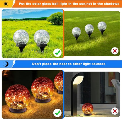 MLKNK Solar Globe Lights Outdoor Waterproof-Solar Balls-Solar Garden Lights-Orbs - Image 3