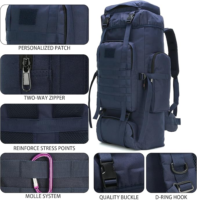 Hiking Backpack for Men 70L/100L Camping Backpack Military Rucksack Molle 3 - Image 6