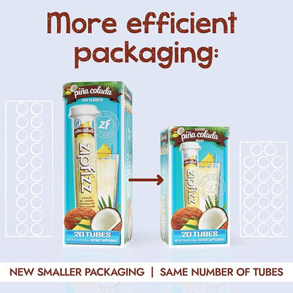 Zipfizz Daily Energy Drink Powder, Pina Colada, 20 Pack | 3-in-1 Sustained - Image 3