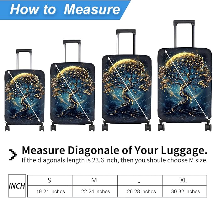 Luggage Cover Protector for 26-28 Inch Suitcases, TSA Approved Elastic Travel - Image 2