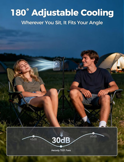 Aecooly Mini Portable USB Desk Fan, Small Enough to Hold 4.2 in Mighty Desktop - Image 6