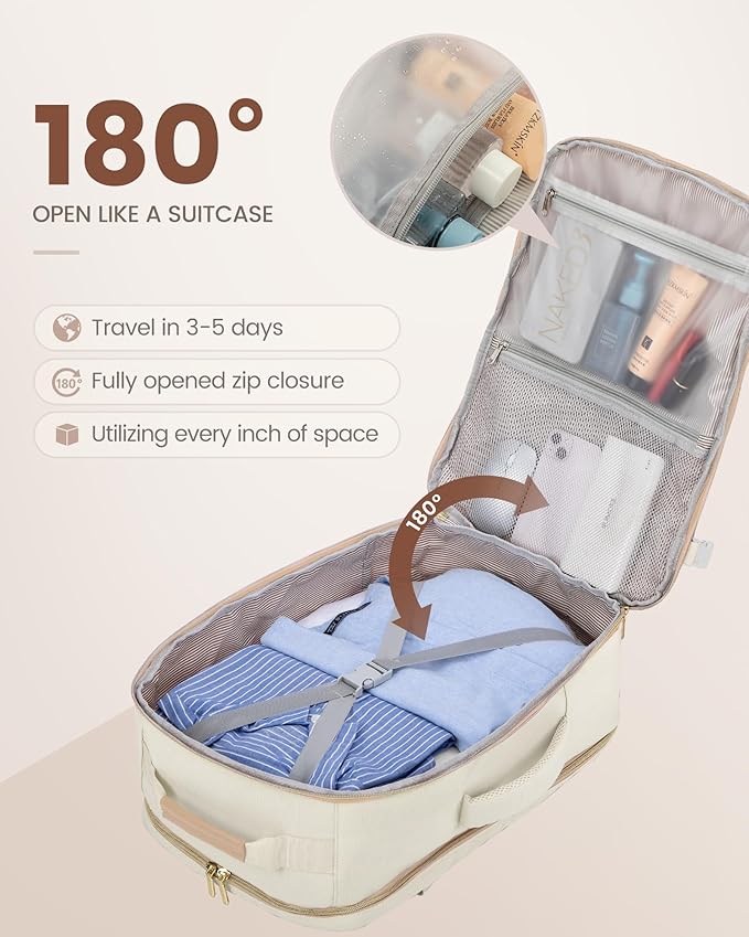 LOVEVOOK Travel Backpack for Women & Men 40L, Airline Approved Carry On - Image 2