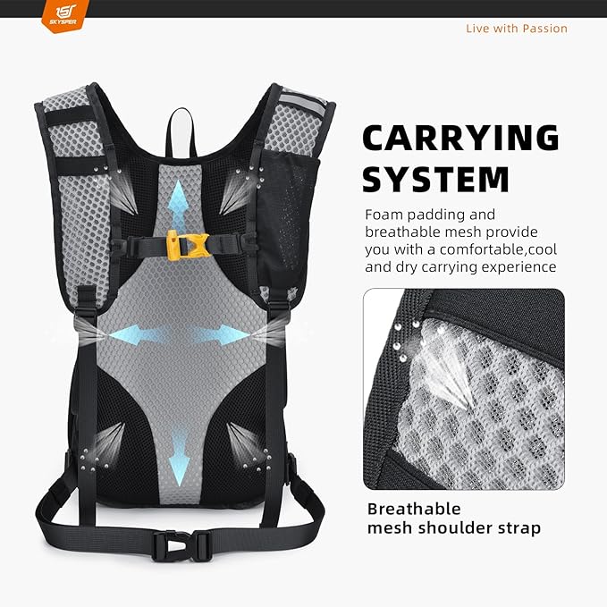SKYSPER Small Hiking Backpack - 15L Travel Daypack Lightweight Bag Water - Image 4