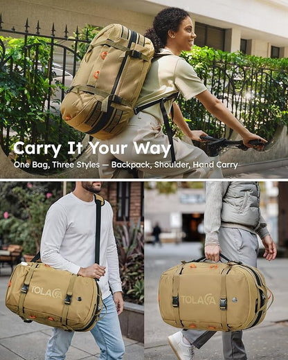 Tolaccea Travel Backpack for Men Women, 40L-50L Carry On Backpack - Image 2