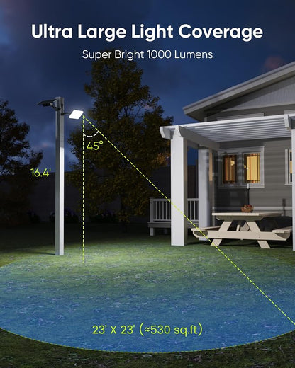 JACKYLED 1000 Lumens 299 LED Solar Lights Outdoor Bright Solar Dusk to Dawn - Image 4