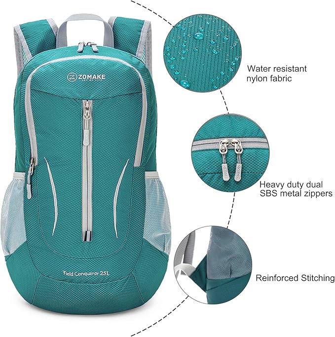 ZOMAKE Ultra Lightweight Packable Backpack 25L, Foldable Hiking Backpacks Water - Image 5