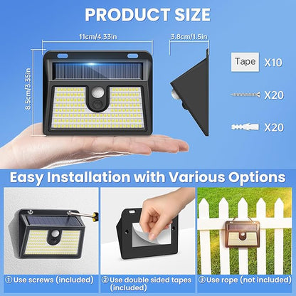 Solar Motion Sensor Outdoor Lights, Super Bright Solar Lights Outdoor Waterproof - Image 4
