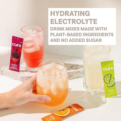 Cure Hydration | Plant-Based Electrolyte Drink Mix | No Added Sugar | FSA-HSA | - Image 5
