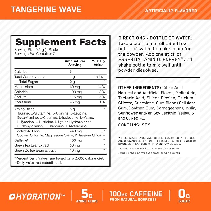 Optimum Nutrition Essential Amino Energy Plus Electrolytes Stick Packs - Image 3