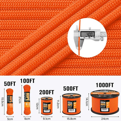Paracord Rope 550 lb - 1000ft 5/32" Parachute Cord 4MM 7-Strand para Cord - - Image 5