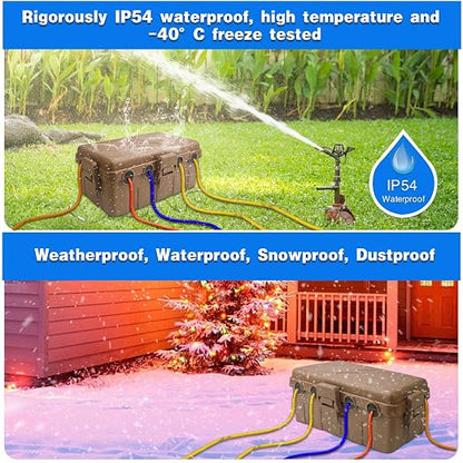 Hrensaw Medium Outdoor Electrical Box, IP54 Waterproof Extension Cord Cover w/6 - Image 5
