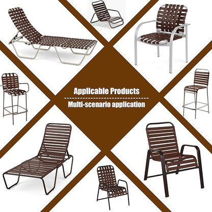 Vinyl Straps for Patio Chair Repair Kit 2'' Wide 10 Ft Long Replacement Straps - Image 6