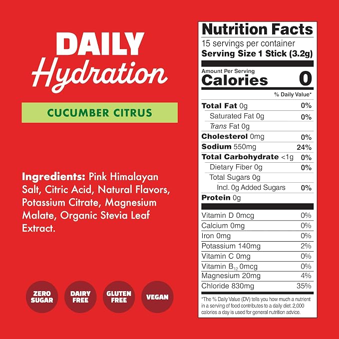 Waterboy Daily Hydration | 1, 570mg Electrolyte Powder Packets | No Sugar - Image 4