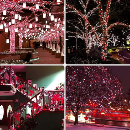 75.8 FT 200 LED Red and White Christmas Lights Outdoor Indoor, Timer & Memory - Image 7