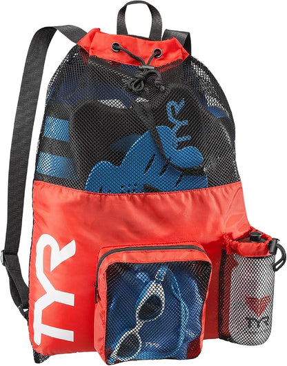 TYR Big Mesh Mummy Backpack for Wet Swimming, and Workout Gear by TYR