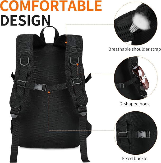 Small Hiking Backpack Travel Lightweight Hiking Packable Daypack - Image 8