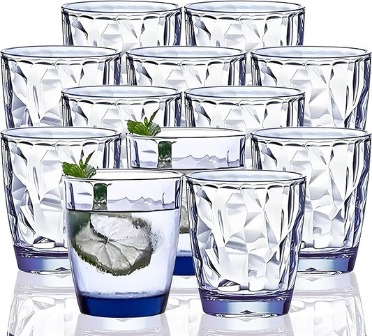 10 Oz Unbreakable Tritan Drinking Glasses Shatterproof Acrylic Glasses by VEILEDGEM