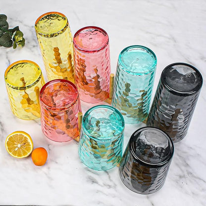 BPA-Free Plastic Tumblers 8 Pack | Reusable Dishwasher Safe | Stackable - Image 5