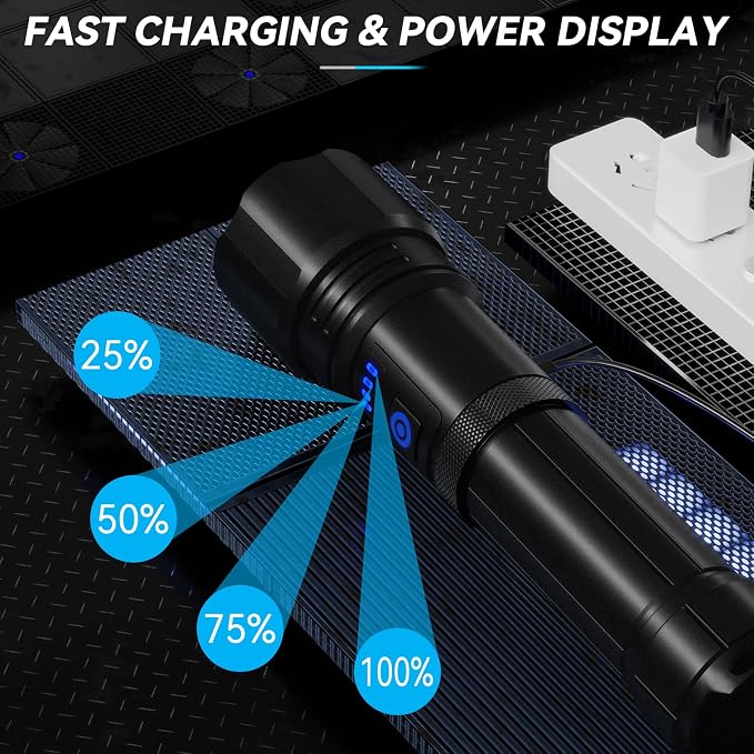 Flashlight Rechargeable Flashlights High Lumens, 000 LM Bright LED Flashlight - Image 3