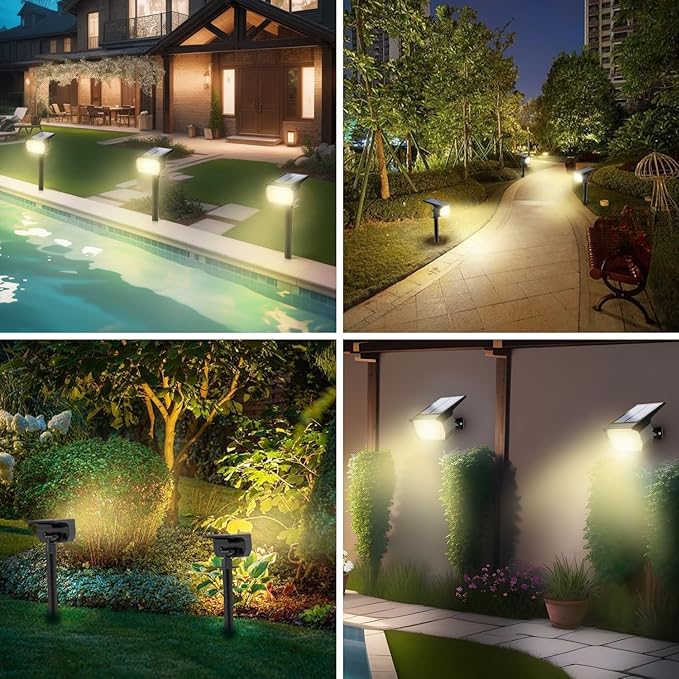 WENATY Solar Spot Lights Outdoor Waterproof IP65, 2 Pack Landscape Spotlights - Image 7