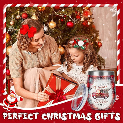 Christmas Wine Tumbler 12 oz Christmas Stainless Steel Wine Glass - Image 7
