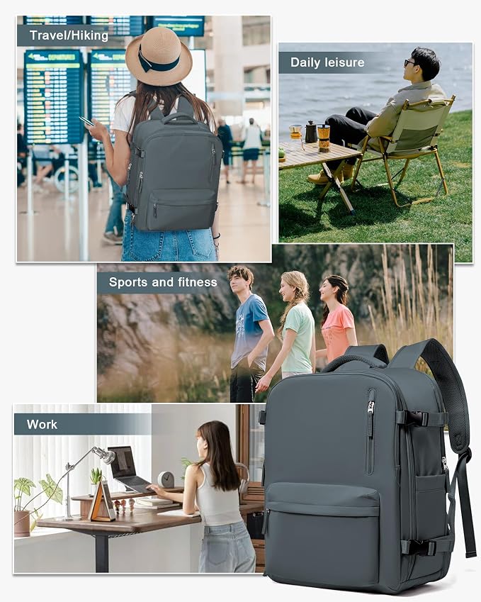 WONHOX Large Travel Backpack Carry on Flight Approved Laptop Work Business - Image 7