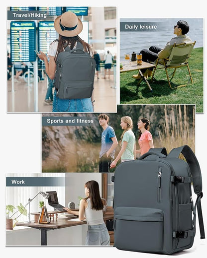 WONHOX Large Travel Backpack Carry on Flight Approved Laptop Work Business - Image 7