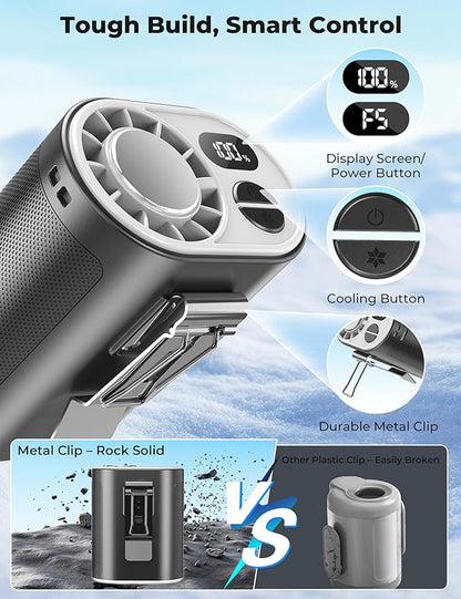 Portable Waist Fan with Ice Cooling, Instant Chill to 50℉, Mother Father Day - Image 4