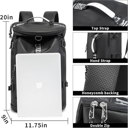 Gym Duffle Bag Waterproof black Laptop Backpack Suitable - Image 3