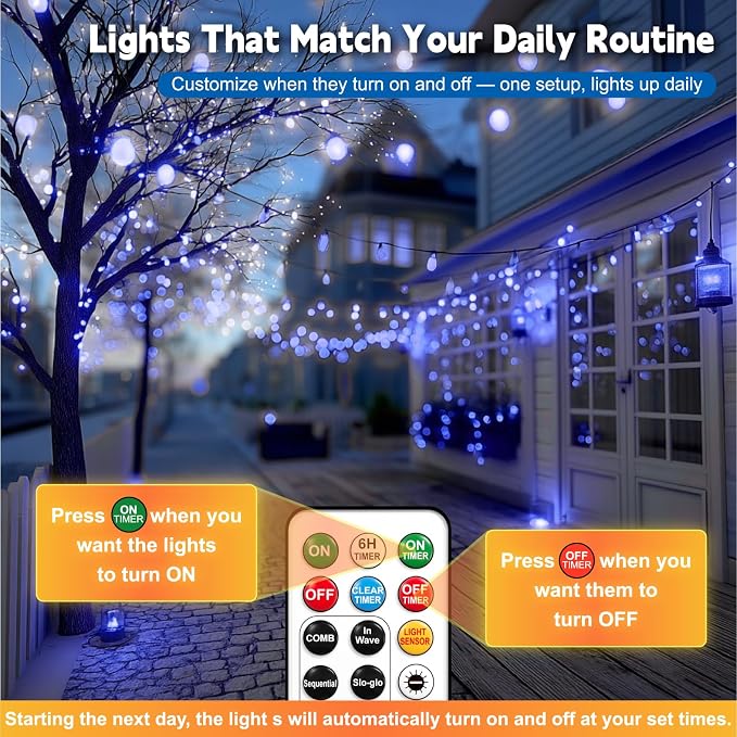 HXWEIYE Rechargeable Fairy Lights - Image 3