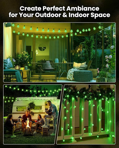 Brightown Solar String Lights Outdoor 120 LED 72 Ft Total, Solar Powered Patio - Image 6