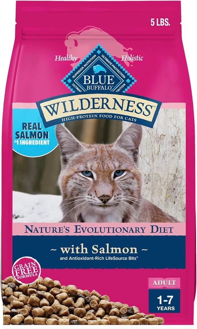 Blue Buffalo Wilderness Natural Adult Dry Cat Food, High-Protein and Grain-Free by BlueBuffaloCompanyLtd