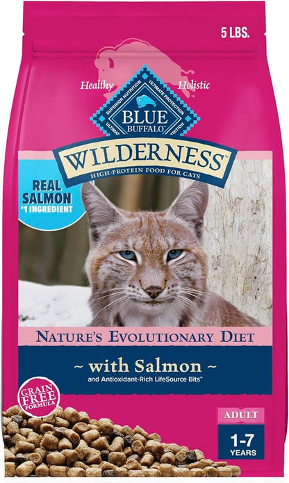 Blue Buffalo Wilderness Natural Adult Dry Cat Food, High-Protein and Grain-Free by BlueBuffaloCompanyLtd