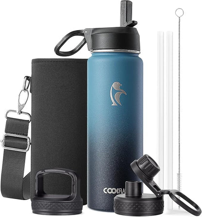 Coolflask Water Bottle 24 oz Insulated by Coolflask