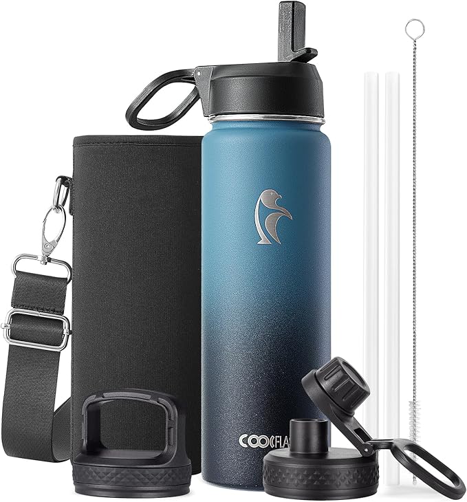 Coolflask Water Bottle 20 oz Insulated by Coolflask