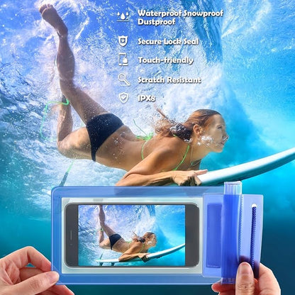 Flutesan 50 Pack Clear Waterproof Phone Pouch Universal Waterproof Phone Case - Image 3