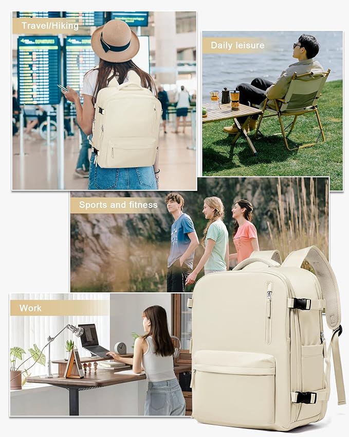 WONHOX Large Travel Backpack Carry on Flight Approved Laptop Work Business - Image 7