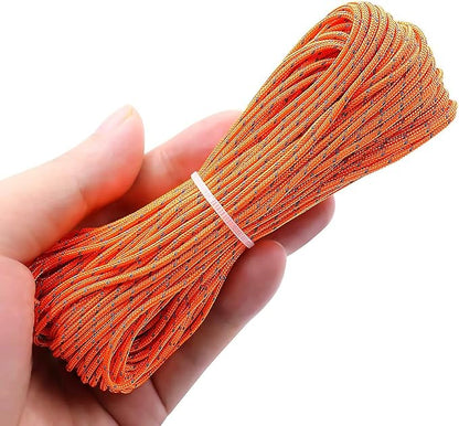 1.8mm Fluorescent Reflective Guyline Tent Rope Camping Cord Paracord, 65 Feet - Image 4