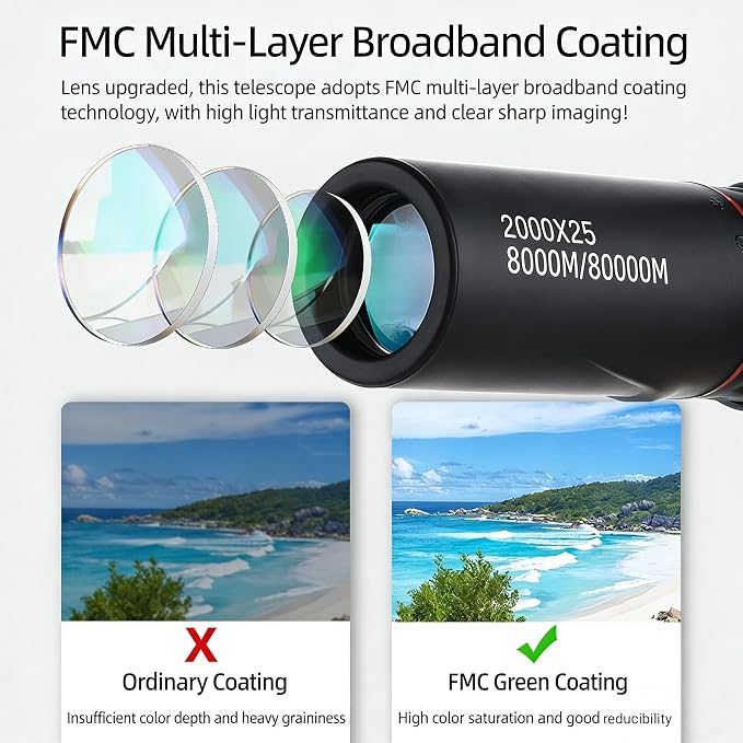 Mini Monocular Telescope, 25X High Definition HD - Image 3
