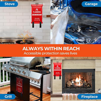 Emergency Fire Blanket for Home and Kitchen Fireproof and Fire Suppression - Image 6