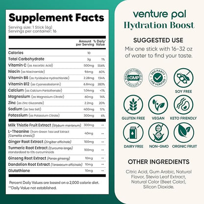 Venture Pal Hydration Packets + Liver Support- Liquid Daily IV Electrolyte - Image 8